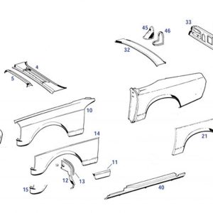 Mercedes W113 Pagoda 230SL 250SL 280SL outer panels