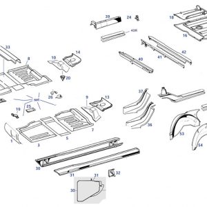 Floor panels, sills and rear wheel arches Mercedes W113 230SL 250SL 280SL