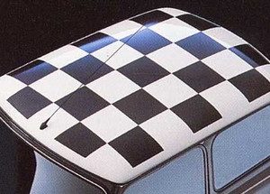 Mini Checkered Roof Decal