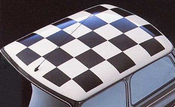 350350000daf105090pma-3 Mini Checkered Roof Decal - Image 1