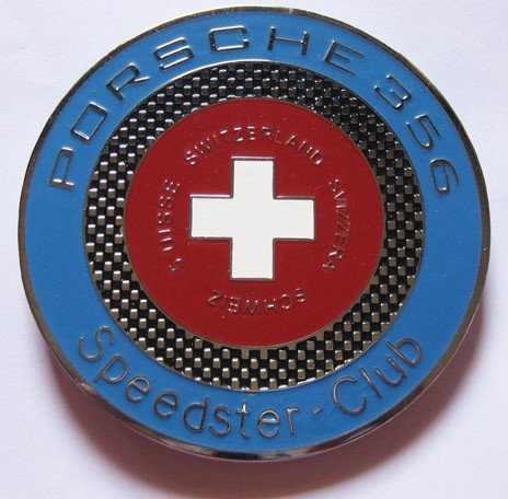 356-1-3 Universal Porsche 356 Speedster Club Emblem - Image 1