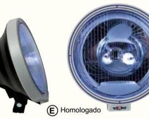 Faro largo alcance azul, efecto LED