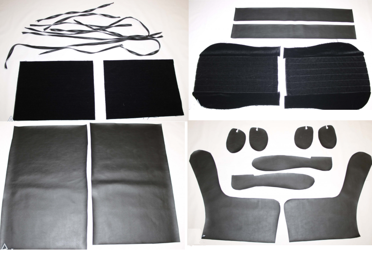 489-7 Black Seat Trim Kit BMW E9 (From 1973) - Image 1