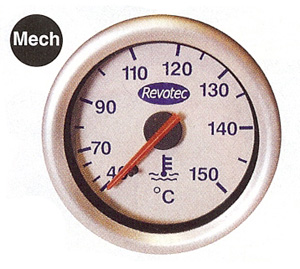 Revotec Mechanical Water Temperature Gauge 52mm