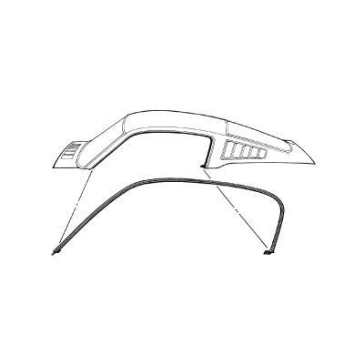 Goma contorno superior puerta Ford Mustang 65-66 Fastback Goma contorno superior puerta Ford Mustang 65-66 Fastback - Imagen 1