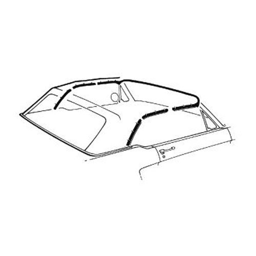 701185dichtungverdeck65-68komplett1-1 Kit gomas capota Ford Mustang 65-68 cabrio - Imagen 1