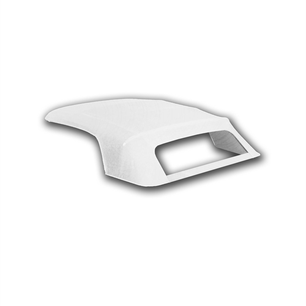 701weiss1-3 White Vinyl Hood Ford Mustang 65-66 - Image 1