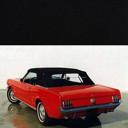706warz1-3 Black Canvas Hood Ford Mustang 65-66 - Image 1