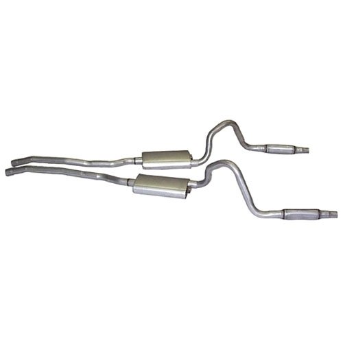 707507auspuffanlage289gtohnehosenrohrohneauspuffblenden1-2 Sistema de escape completo Ford Mustang 65-68 , 289 GT - Imagen 1