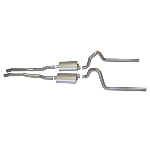 Sistema de escape completo Ford Mustang 65-70, 2-1 / 4 pulgadas con turbocompresores Sistema de escape completo Ford Mustang 65-70, 2-1 / 4 pulgadas con turbocompresores - Imagen 1
