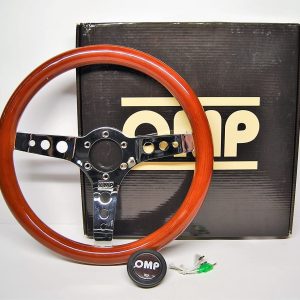 OMP Wood Steering Wheel Diameter: 350 Mm. Grip: Round 30 Mm.