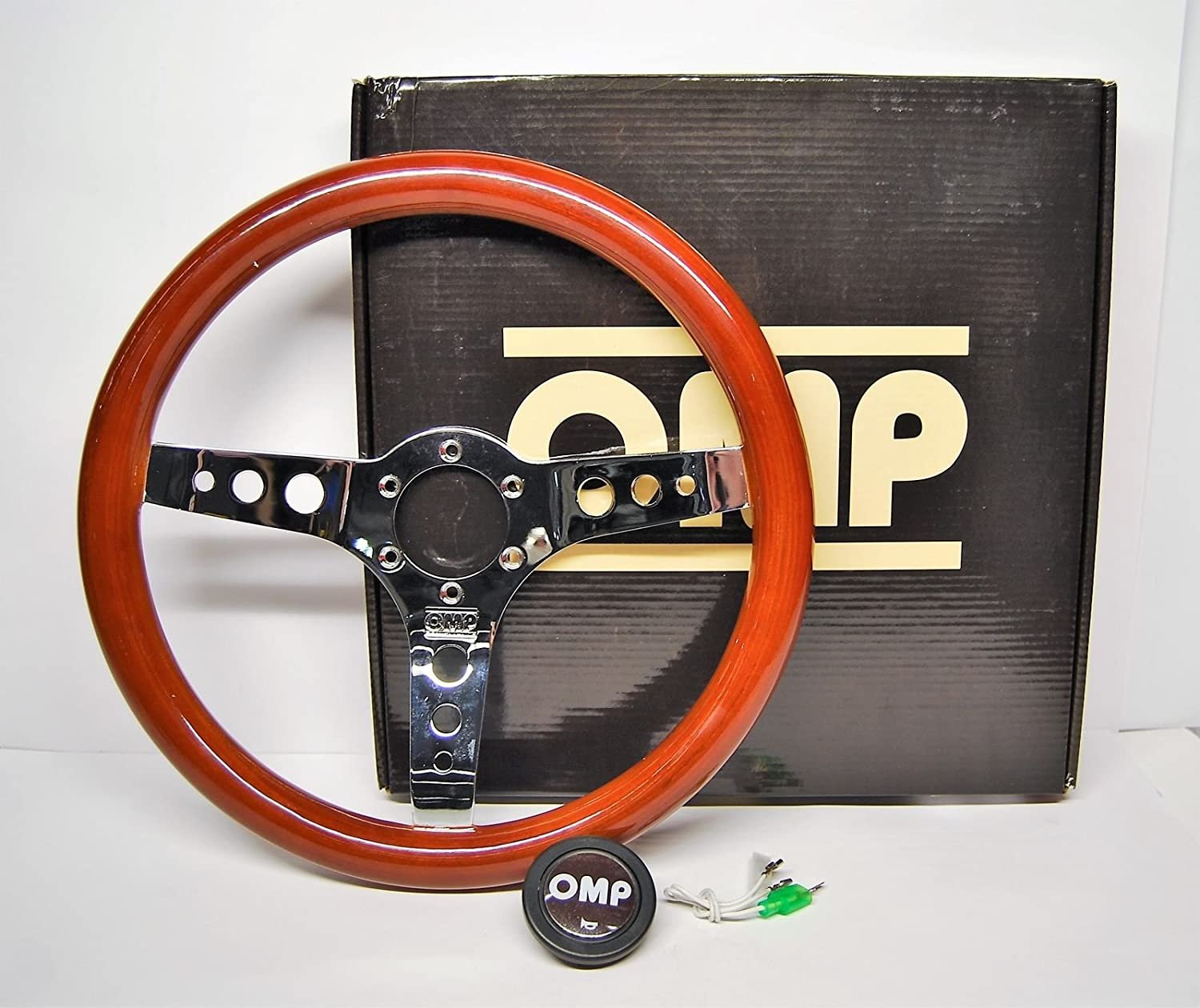 71orcnadslacsl1500-3 OMP Wood Steering Wheel Diameter: 350 Mm. Grip: Round 30 Mm. - Image 1