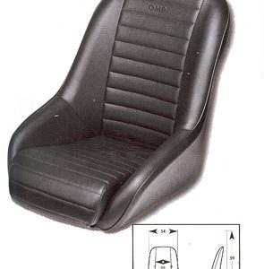 OMP Silverstone Vintage VH Classic Black Seat Non-FIA