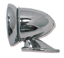 Bullet Mirror 2-Bolt Chrome Steel Flat