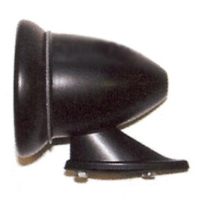 2-Bolt Racing Mirror Black Flat