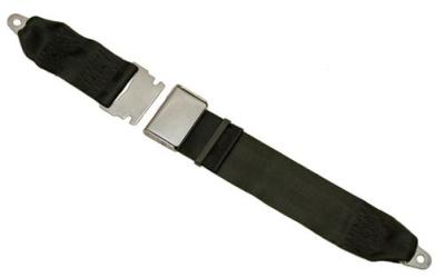 cms-ce2pi-1 Classic static 2-point seat belt. 3 pulgadas wide, industrial style. Chrome aviation-style buckle - Image 1