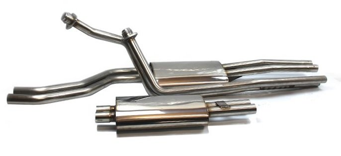 escape-acero-inox-3 Stainless Steel Exhaust Kit Mercedes W113 Pagoda 230SL 250SL 280SL - Image 1