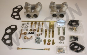 Colector de admisión para Triumph TR3/4 2 x DCOE
