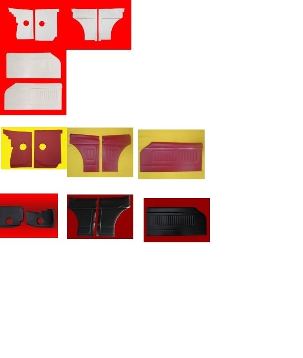 Juego paneles de puerta, de pies y traseros Opel GT Set of door, footwell and rear panels Opel GT - Image 1