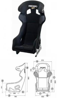 r071280630-1 Recaro Pro Racer HANS Seat - Image 1