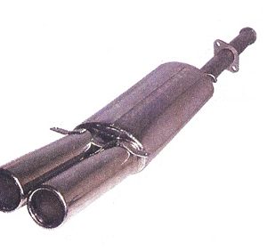 Central rear silencer